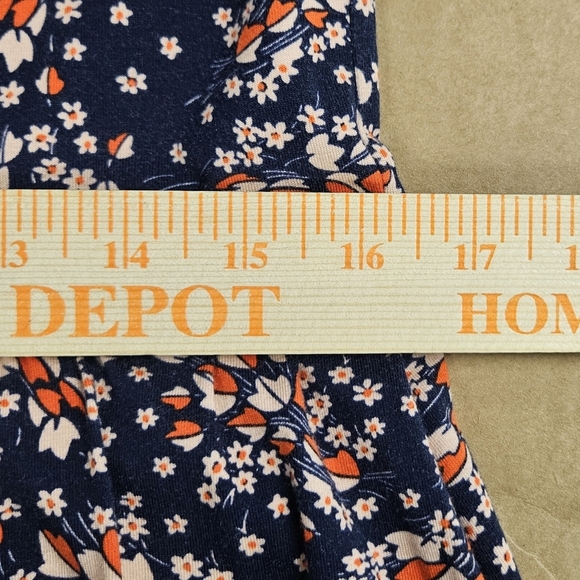Boden Scoopneck Floral Dress Navy Pockets Mini Office Casual Size US 4P - Picture 14 of 16